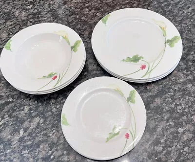 Mikasa Optima Classic Calla Y4109 3 Soup 3 Plates 2 Salad Plates • $30