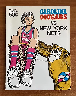 Rick Barry 1970-1971 Aba New York Nets @ Carolina Cougars Basketball Program • $19