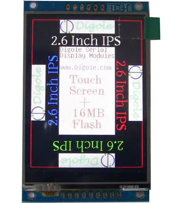 2.6  Serial:UART/I2C/SPI IPS LCD 320x240 Touchscreen Module+2MB Flash Arduino CN • $23.48