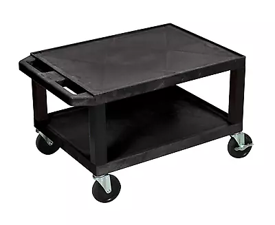 Luxor Mobile Multipurpose 16 H AV Utility Cart With 2 Shelf Electric - Black • $158.99