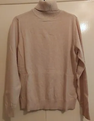 Bon Prix Sand Roll Neck Cotton Mix Knit Jumper Size 30 BNWT RRP £40 • £15