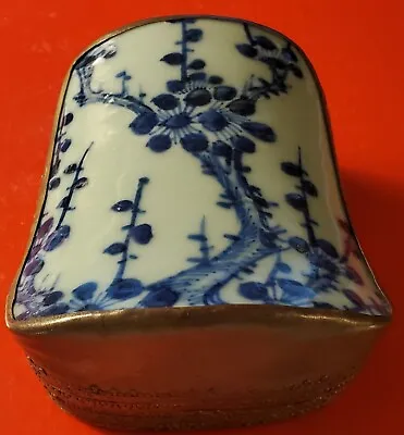 Antique Jewelry Box Qing Dynasty Porcelain Silver-coated Bronze Box 4.5x4x2.5  • $65