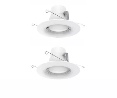 2-PACK EcoSmart 6 In. White LED Recessed Trim DL-N35A13FR1-27 W/ Bluetooth • $26.99