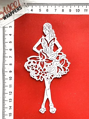 DECOUPAGE CARD  Tattered Lace Die Cuts 4x Catwalk Model Froufrou Chic Lady Girl • £6.79