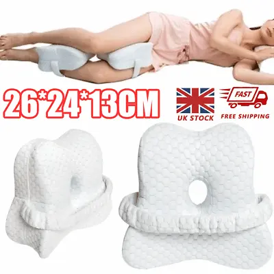 Knee Support Pillow Orthopedic Memory Foam Firm Contour For Leg Lower Back Hips • £10.90