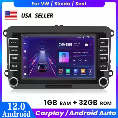 7  Car Radio For VW Volkswagen Jetta Passat Golf Polo Carplay Stereo GPS NAVI BT • $139.99