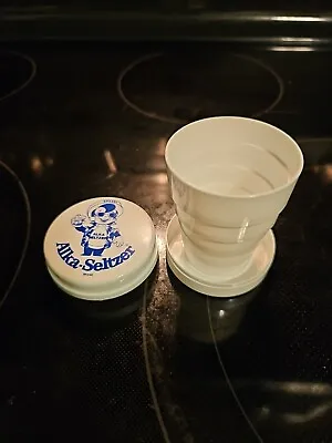 Vintage SPEEDY Alka-Seltzer Plastic Collapsible Pill Holder Cup Telescoping • $22