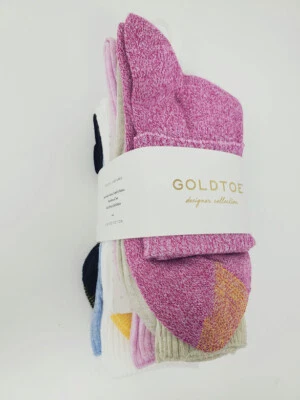 £22.78 • Buy GOLD TOE Women's 6 Pack Ribbed Crew Socks, Sz 9-11 Fits Shoe Sz 6-9