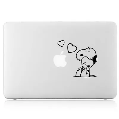 Snoopy Holding Hearts Love Vinyl Decal Sticker For Apple Macbook Air Pro 13 15 • $5.98