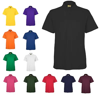 Mens MIG Active Pique Polo T Shirt Size XS To 6XL SPORT CASUAL WORK GOLF LEISURE • £15.95