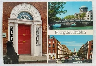 Vintage John Hinde Original Postcard Georgian Dublin Ireland Multiview • $2