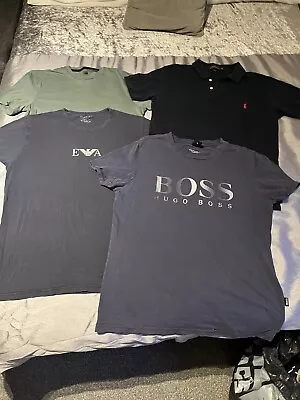Men’s ‘M’ T-shirt Bundle.  ( Armani Boss Ralph Lauren) • £9