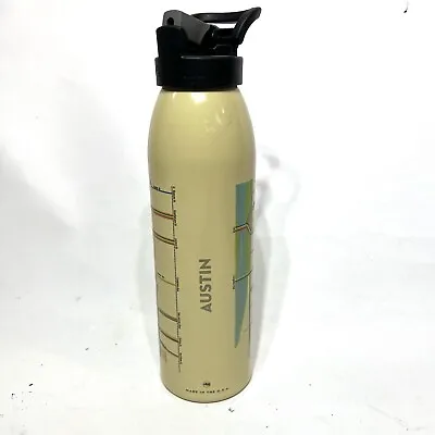 Liberty Fluid Vessel Austin Texas City Grid Water Bottle Made In USA • $19.99