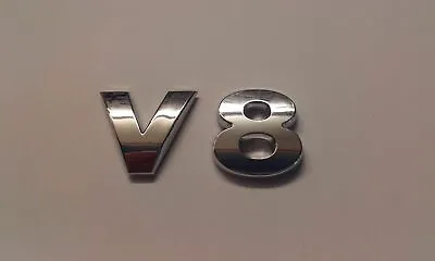 New Chrome 3D Self-adhesive Car Letters Spelling V8 Boot Badge Emblem Sticker  • £3.49