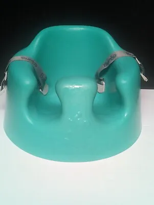 BUMBO Baby Floor Seat Sitting Chair Adjustable Safety Restraint Strap Aqua Blue • $19