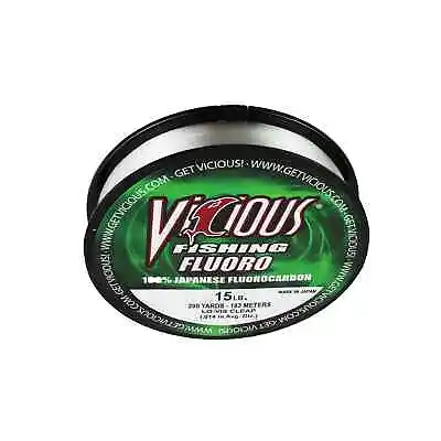 Vicious Fishing FLO Fluoro 100% Fluorocarbon Fishing Line Clear - 200 Yards • $15.07