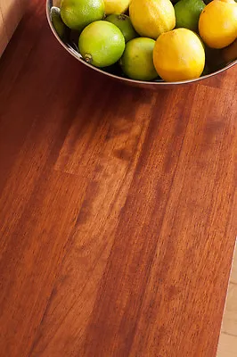 Solid Iroko Wood Timber Worktops 40mm Staves Top Grade 2M 3M 4M Breakfastbars • £22.95