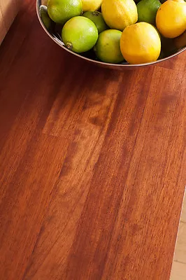 Solid Iroko Wood Timber Worktops 40mm Staves Top Grade 2M 3M 4M Breakfastbars • £64.94