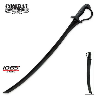 36  Combat Commander Battle Ready Carbon Steel Saber Sword With Sheath • $67.99