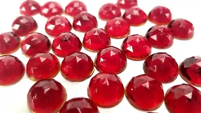 Vintage (25) RUBY RED Glass (Sign REFLECTOR Warning JEWELS) Not Cats Eye Faceted • $39.99