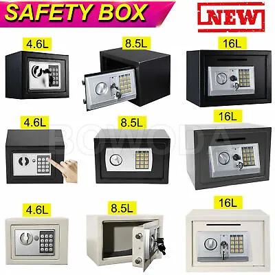 £19.70 • Buy Secure Digital Steel Safe Electronic Home Office Money Safety Box 4.6l/8.5l/16l