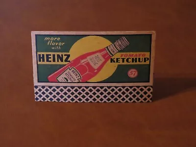 VINTAGE RARE Model Train Billboard Sign HEINZ KETCHUP Cardboard 6  X 4 . • $15