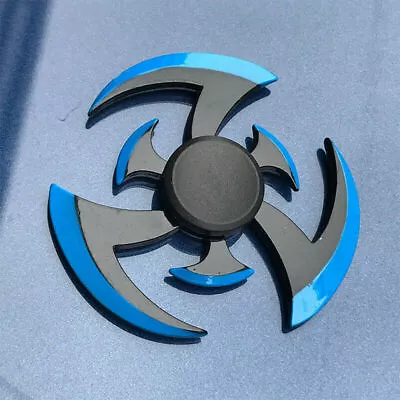 Fidget Spinner Finger Hand Spin Bearing Focus Flame Blue Style • £3.49