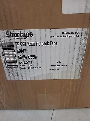 Shurtape FP 096 Masking Tape Kraft Flatback Tan 48mm Lot Of 24 New • $98.99