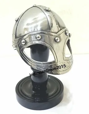 Medieval Viking Mask Deluxe Mini Helmet With Wooden Stand • $45