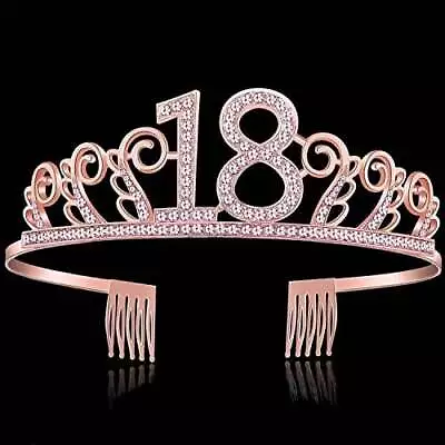 18th 21st 30th 40th Happy Birthday  Rose Gold Tiara  Headband Wedding Party • £6.99