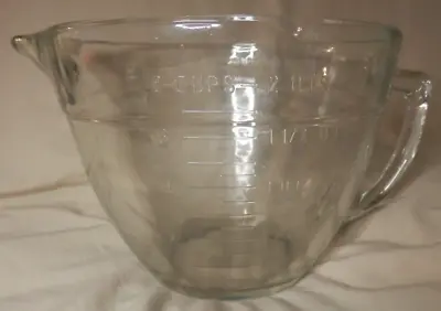 Pampered Chef 2 Qt 8 Cup Clear Glass Measuring Cup Mixing Batter Bowl 88 No Lid • $13