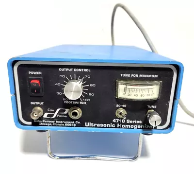 $149.99 • Buy Cole Parmer Ultrasonic Homogenizer 4710 Series Mod CP40 Frequency 20KHZ