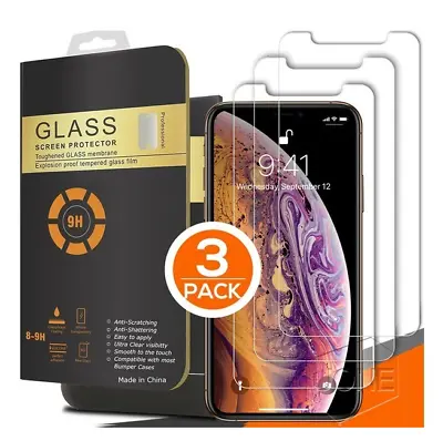 3X Tempered Glass Screen Protector For IPhone 15 14 13 12 11 Pro Max X XS XR 8 7 • $5.99