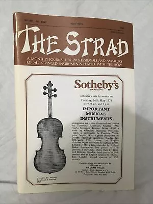 The Strad Magazine -  May 1978 - Violin Strings - Important Musical Instruments • $7.99