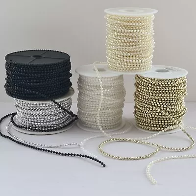 3MM Pearls Stringed Pearl Beads/beads On A String/reel  - Choice Of Colour • £2.11