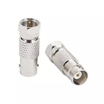 BNC To F Type Adapter F Male To BNC Female Adapter Coax Connector For RF 2-Pack • $15.68