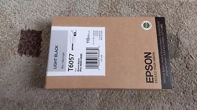 2016 Genuine Epson T6057 Light Black Ink Cartridge Stylus Pro 4800 4880 Sealed • $54