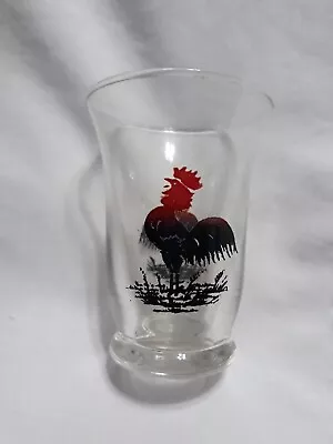 Vintage Black Rooster Juice Glass  Shot Glass 3.5  • $4.23