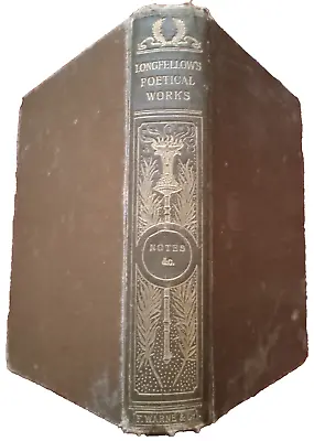 Poetical Works Longfellow Including Recent Poems 1890 Rare Antique Poetry Book • £17.99