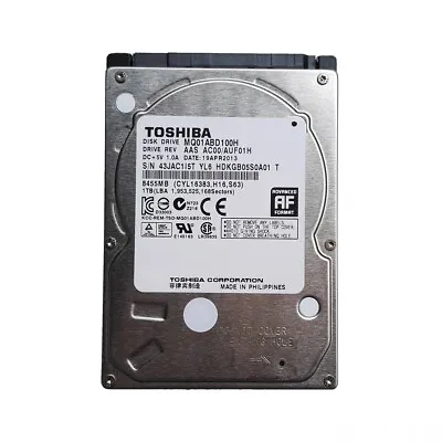 TOSHIBA 1TB MQ01ABD100H 2.5  8GB SSD SATA3 6.0GB/S  HDD Hybrid Hard Drive • £34.79