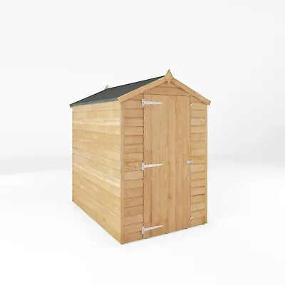 Waltons 6x4 Wood Garden Shed Overlap Apex Single Door Windowless Storage 6ft 4ft • £304.49
