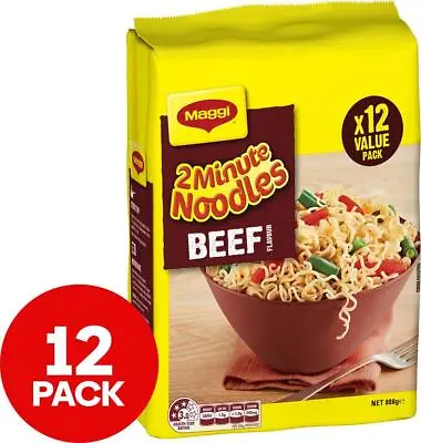 12 X Maggi 2 Minute Noodles Beef 74g • $17