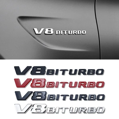 $17.56 • Buy V8 BITURBO Letter Side Rear Trunk Badge Twin Turbo Sticker For Mercedes Benz