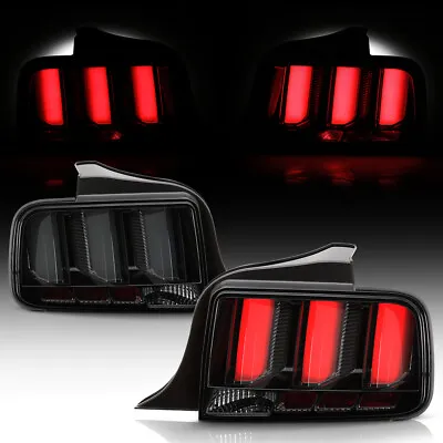 Smoke Sequential Neon Tube Running Light LED Tail Lamp For 05-09 Ford Mustang • $279.31