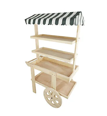 Flower Cart Vending Cart Farmers Market County Fair Wagon Wood RollingKiosk • $723.49