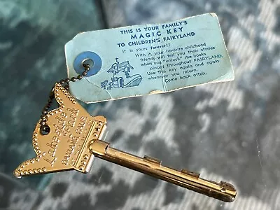 Vintage Golden Magic Key Children’s  Fairyland Lakeside Park Oakland California • $60