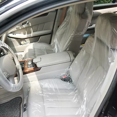 100pcs Disposable Clear Car Seat Covers Universal Fit Airplane/Chair/Bus Seat  • $16.98