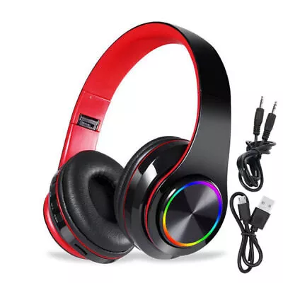 Wireless Bluetooth 5.0 Headphones Noise Cancelling Over-Ear Stereo Earphones UK • £8.99