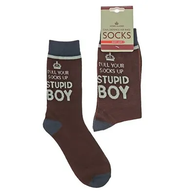 Dads Army Pull Your Socks Up Stupid Boy Socks Ideal Gift. • £5.99
