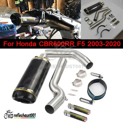 For Honda CBR600RR 2003-2020 Full Exhaust System Header Pipe Slip 51mm Mufflers • $285.94